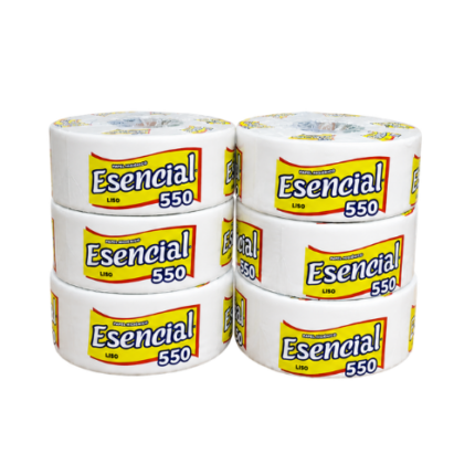 Papel Higiénico Jumbo Esencial x 550 m – Pack x 6 Rollos