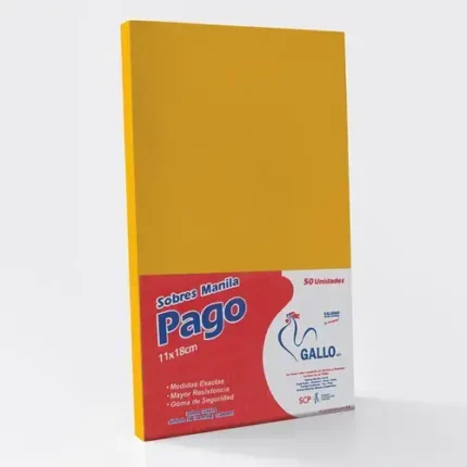 Sobre Manila Pagos X 50 Unidades Marca Gallo